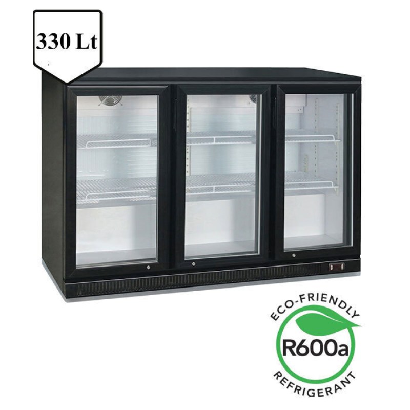 Βιτρίνα συντήρησης τριπλή Back Bar LAPPAS  LP-300H / LP-320H / ICG-330HB / GN-320H (3 ανοιγόμενες πόρτες) 