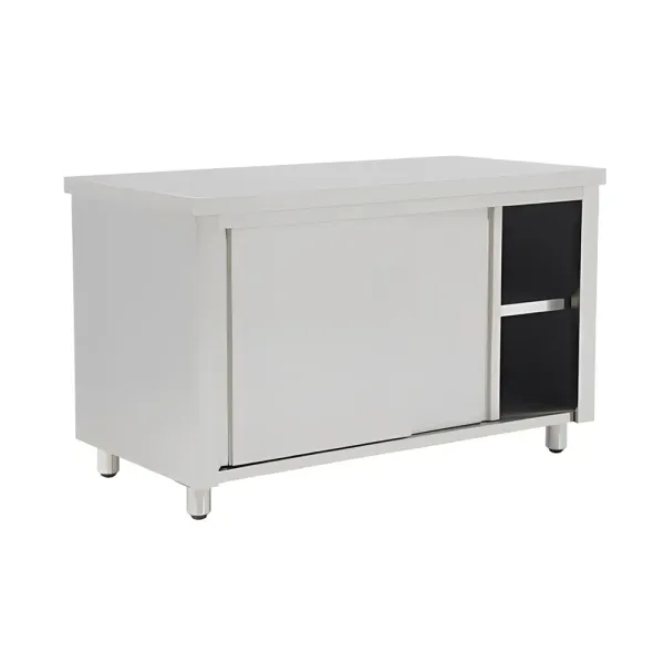 Ανοξείδωτο Ερμάριο Με Συρόμενες Πόρτες 110x70x87cm LAPPAS LP-711