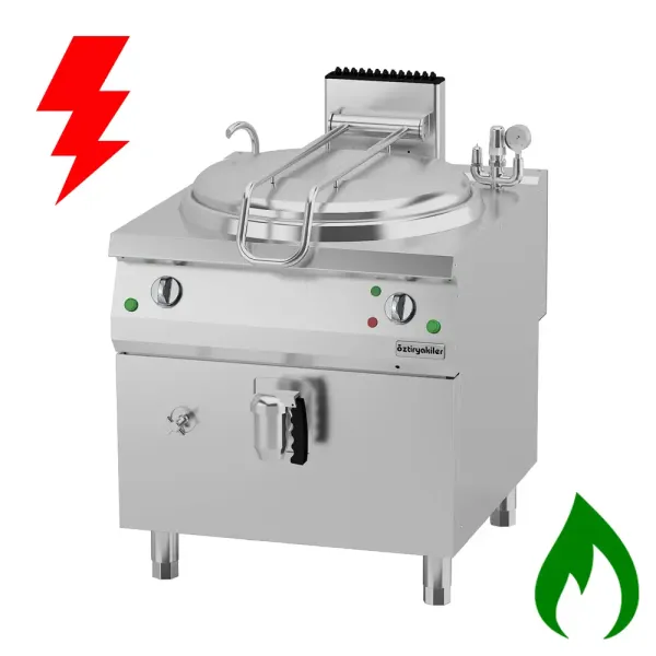 Επαγγελματικός Βραστήρας Ηλεκτρικός/Υγραερίου 250lt OZTI 7855.Ν1.10908.03