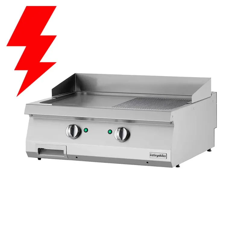 Πλατώ Ηλεκτρικό Επιφάνεια Λεία-Ραβδωτή Χρωμίου ΟΖΤΙ 7864.N1.80703.14C