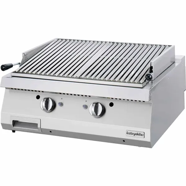 Γκριλ με πέτρες λάβας με 2 καυστήρες OZTI 7864.N1.80703.20