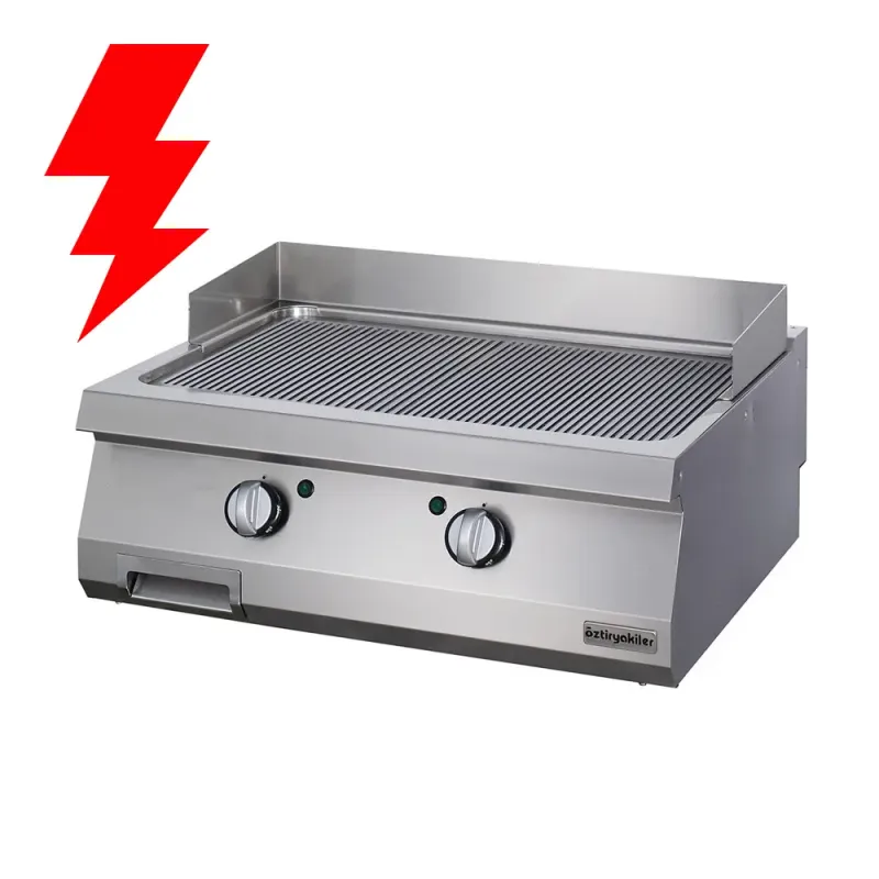 Πλατώ Ηλεκτρικό Ραβδωτή Επιφάνεια Χάλυβα ΟΖΤΙ 7864.N1.80903.11C