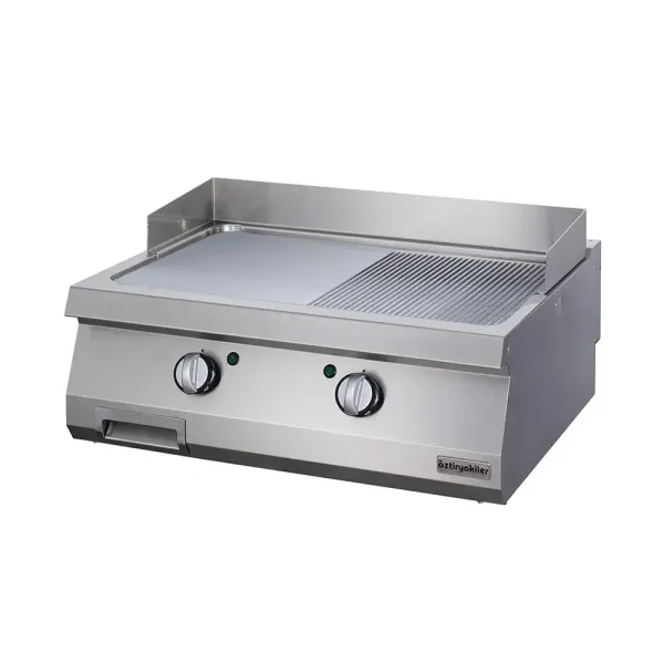 Πλατώ Ηλεκτρικό Λεία-Ραβδωτή Επιφάνεια Χρωμίου ΟΖΤΙ 7864.N1.80903.14C