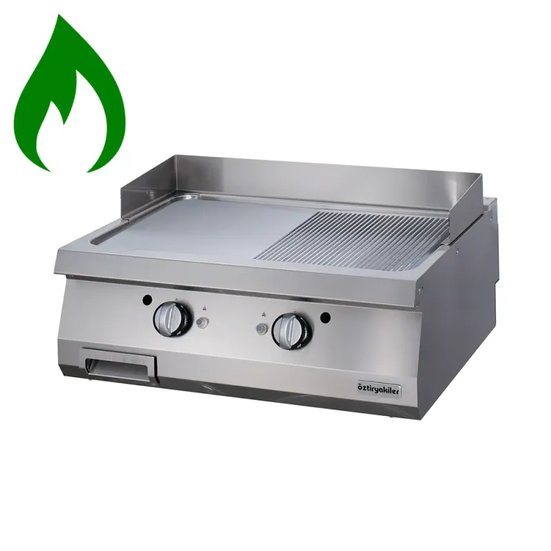 Πλατώ Υγραερίου Επιφάνεια Λεία-Ραβδωτή Xρωμίου ΟΖΤΙ 7864.N1.80903.19C