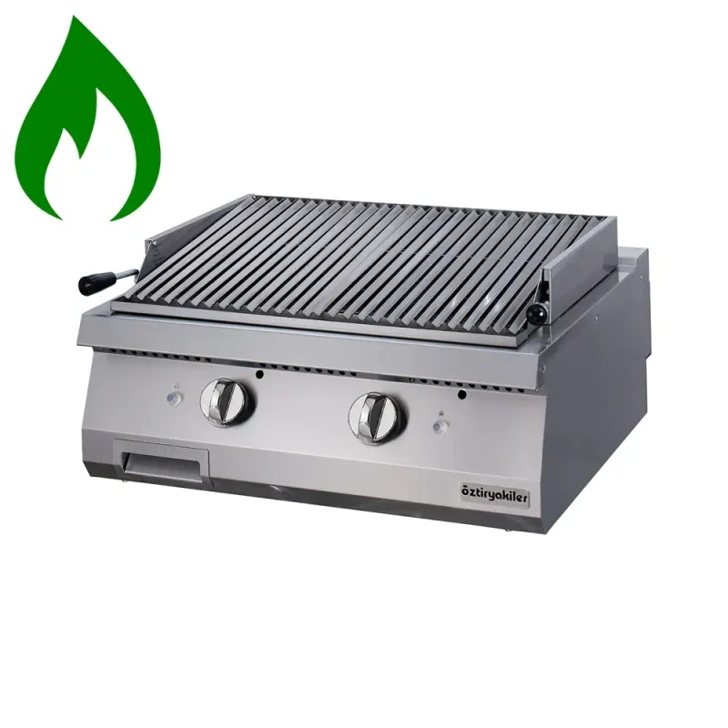 Γκριλ με πέτρες λάβας με 2 καυστήρες υγραερίου OZTI 7864.N1.80903.20