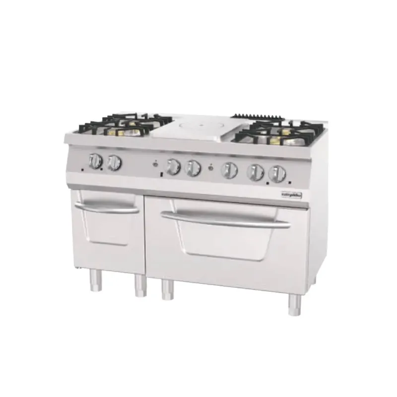 Επαγγελματική κουζίνα με 5 εστίες υγραερίου με φούρνο υγραερίου ΟΖΤΙ 7865.N1.12708.12NL