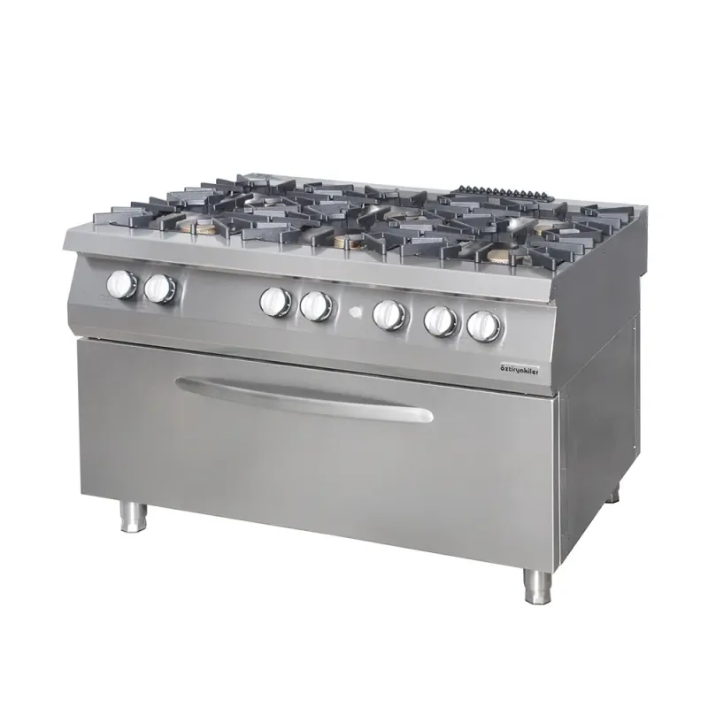 Επαγγελματική κουζίνα με 6 εστίες υγραερίου με φούρνο υγραερίου ΟΖΤΙ 7865.N1.12708.50NL