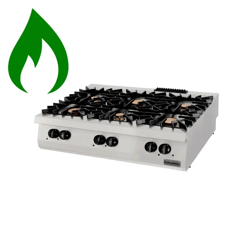 Επιτραπέζια κουζίνα με 6 εστίες υγραερίου ΟΖΤΙ 7865.N1.12903.20