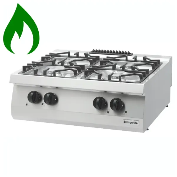 Επιτραπέζια κουζίνα με 4 εστίες υγραερίου OZTI 7865.N1.80703.35NLP