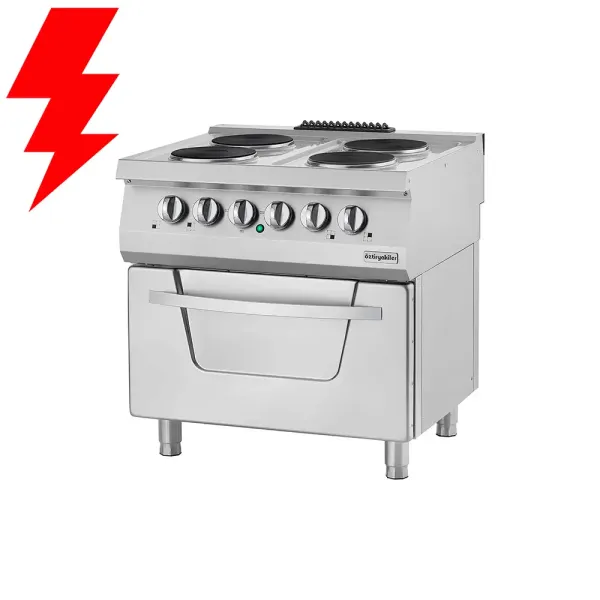 Κουζίνα με 4 εστίες Ηλεκτρικές & Ηλεκτρικό Φούρνο OZTI