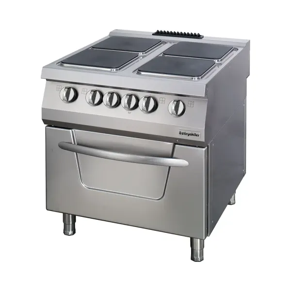 Επαγγελματική κουζίνα με 4 εστίες ηλεκτρικές με φούρνο ηλεκτρικό OZTI 7865.N1.80908.11