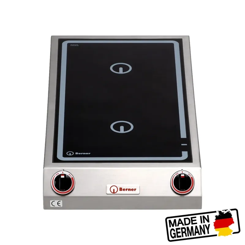 Επαγωγική εστία διπλή 10kW BERNER BI2KT10 401119