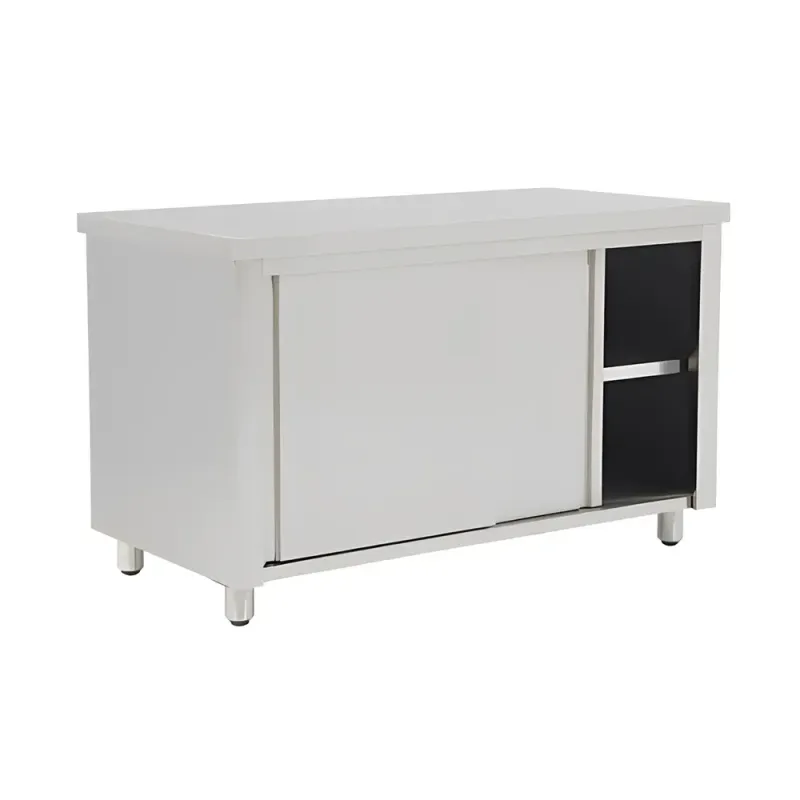 Ανοξείδωτο Ερμάριο Με Συρόμενες Πόρτες 139x70x87cm LAPPAS LP-714