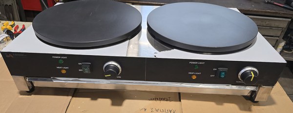 Κρεπιέρα Διπλή Ηλεκτρική Ø40cm LAPPAS LPC-CM2(ελαφρώς χτυπημένη δεξιά)
