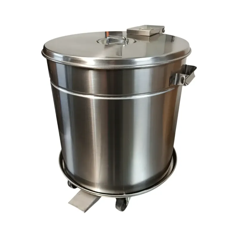 Κάδος Απορριμμάτων Πετάλ INOX με Ρόδες LAPPAS