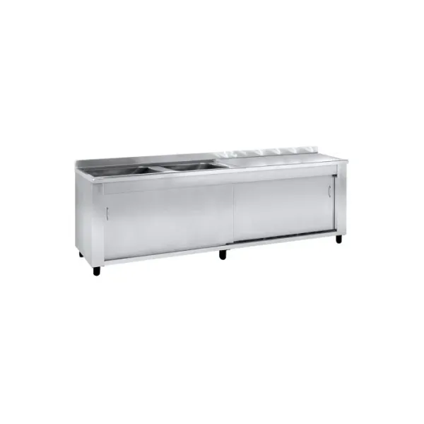 Λάντζα Κλειστή Με 2 Γούρνες NikiInox LBCS.S7230.25
