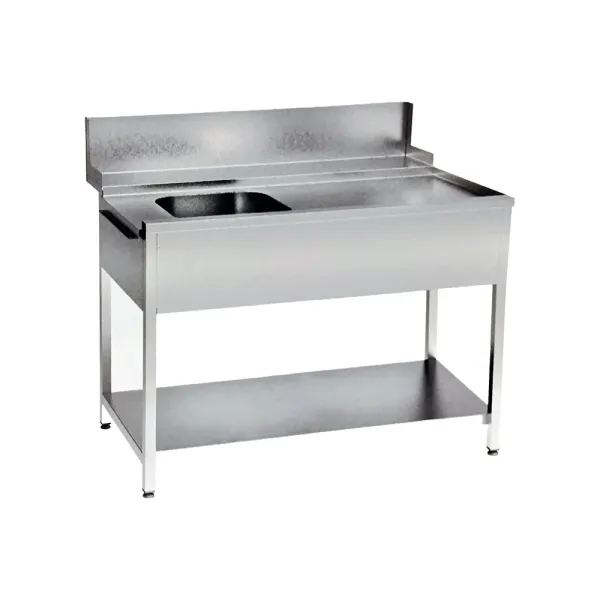 Λάντζα εισόδου πλυντηρίου με γούρνα 40x50x30cm NikiInox LB0S.P8160.15