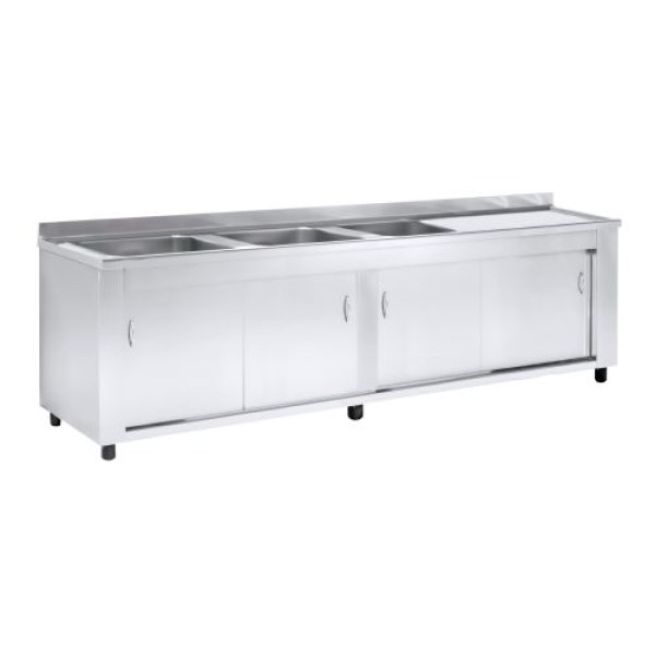 Λάντζα Κλειστή Με 3 Γούρνες NikiInox LBCS.S7230.35