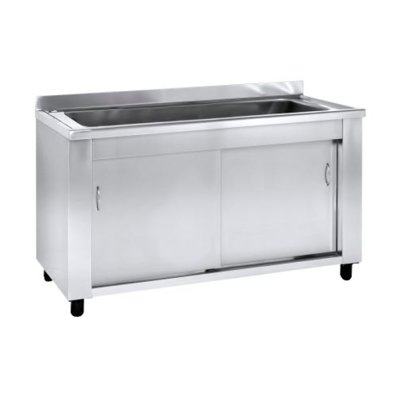 Λάντζα Σκευών Κλειστή Με 1 Γούρνα NikiInox MBCS.S7230.19