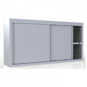Ποτηριέρα Συρόμενες Πόρτες INOX 110x40x70cm PE114I