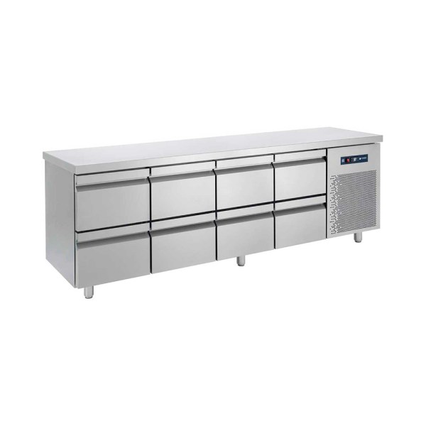 Ψυγείο Πάγκος Συντήρηση Με 8 Συρτάρια GN 239x60x85cm PG 6239 S