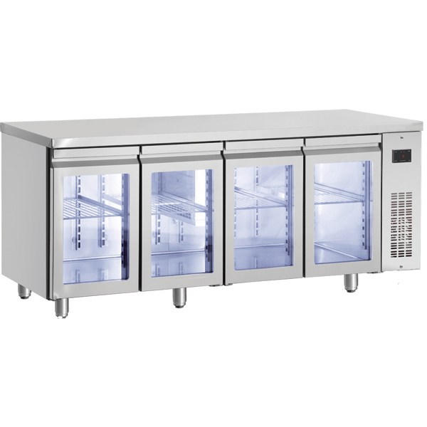 Ψυγείο πάγκος με 4 γυάλινες πόρτες χωρίς μηχάνημα Inomak PNR9999/GL/RU (ΕΚΠΤΩΤΙΚΟ ΚΟΥΠΟΝΙ)