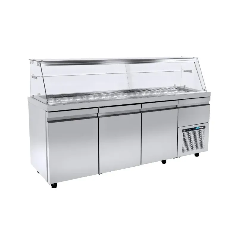 Ψυγείο σαλατών με αέρα με 3½ Πόρτες 16GN 1/4 NikiInox R0S7.70179S
