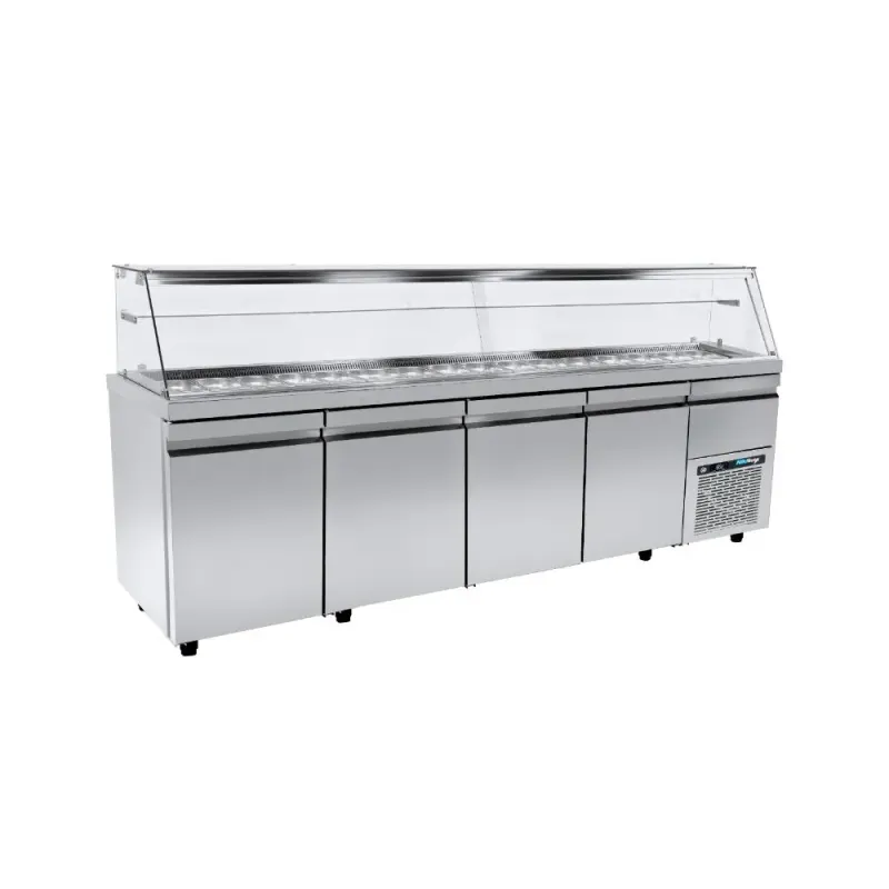 Ψυγείο σαλατών με αέρα με 4½ Πόρτες 21 GN ¼ NikiInox R0S7.70224S