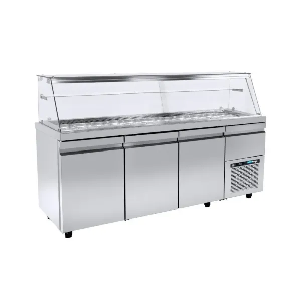 Ψυγείο σαλατών με αέρα με 3½ Πόρτες 19 GN ¼ NikiInox R0S7.70209S