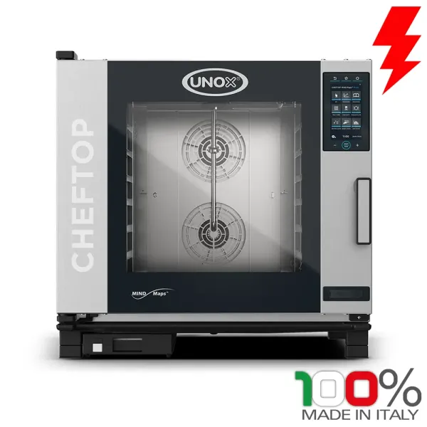Φούρνος Ηλεκτρικός Combi 6 Θέσεων για ταψιά GN2/1 UNOX XEVC-0621-EPRM