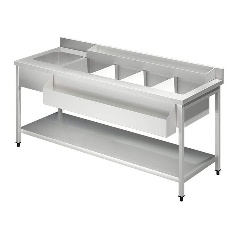 Μεταλλικό Bar Station με Διαστάσεις 160x60x86cm Procal Inox