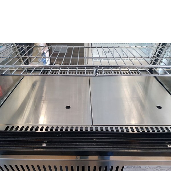 Επιτραπέζια ψυχόμενη πανοραμική βιτρίνα 2 Πόρτες συντήρησης με διπλά τζάμια 210lt LPS-1200 Black / GN-1200RT Black