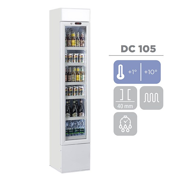 Ψυγείο Αναψυκτικών - Βιτρίνα Συντήρησης με 1 Πόρτα Cool Head DC 105