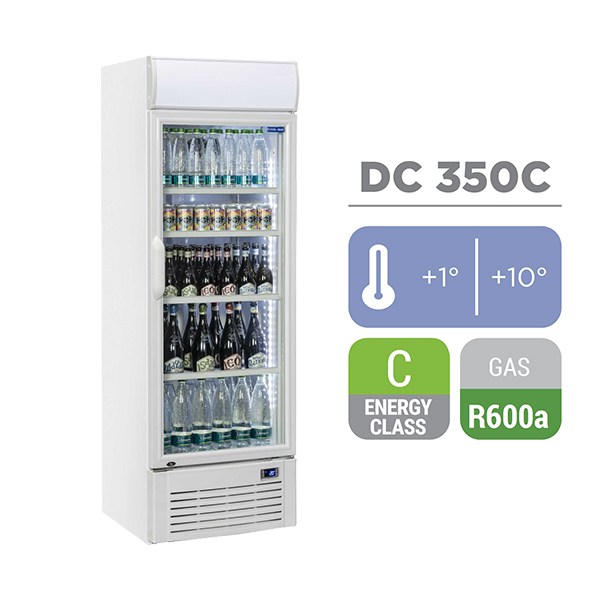 Ψυγείο Αναψυκτικών - Βιτρίνα Συντήρησης με 1 Πόρτα Cool Head DC 350C