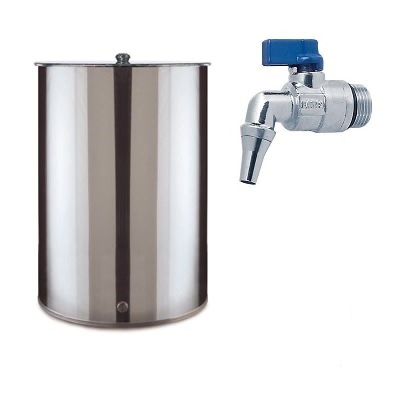 doxeio ladiou krasiou inox 100lt