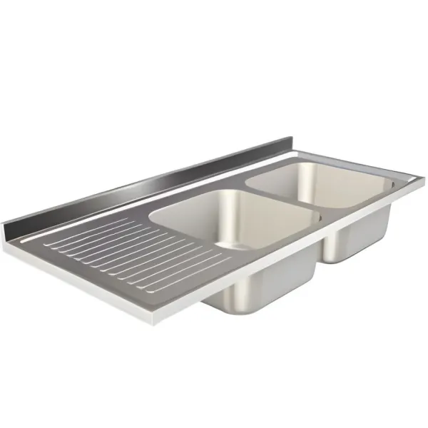 Επιφάνεια λάντζας με 2 γούρνες (Δεξιά) 180x70cm