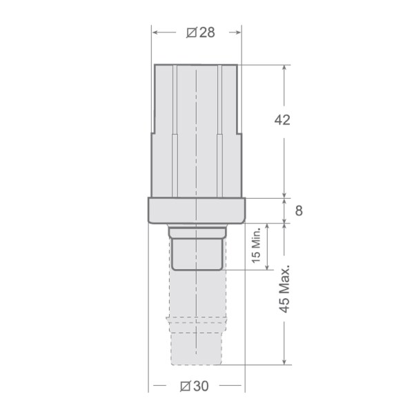 Πόδι 30x30mm CAFF GR-3 FIO0808