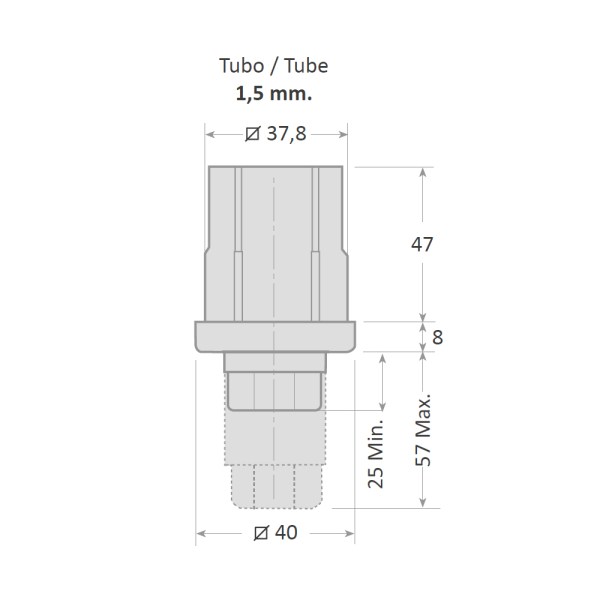 Πόδι 40x40mm CAFF GR-4-2-G FIO3697