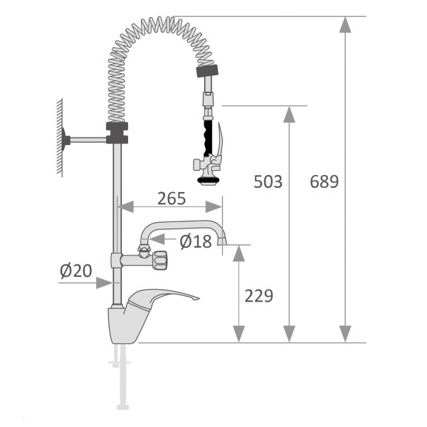 Καταιωνιστήρας με βρύση 26,5εκ. ZN-4-Μ/05 MINI