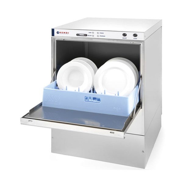 Πλυντήριο πιάτων-ποτηριών ηλεκτρονικό - 3 Προγράμματα Πλύσης με καλάθι 50x50cm HENDI K50