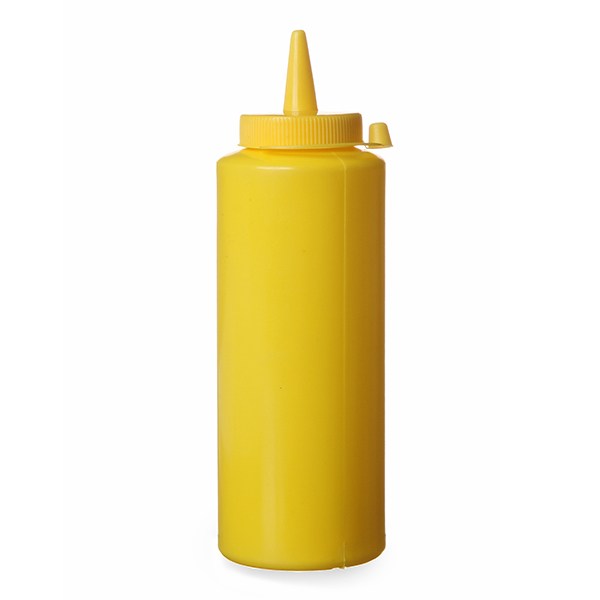 Πλαστική Φιάλη για Σάλτσες Κίτρινη 0,35lt ø55x(Υ)205