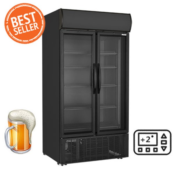 Ψυγείο Μπύρας 1000lt Με 2 Ανοιγόμενες Πόρτες LP-1000H BLACK SZ