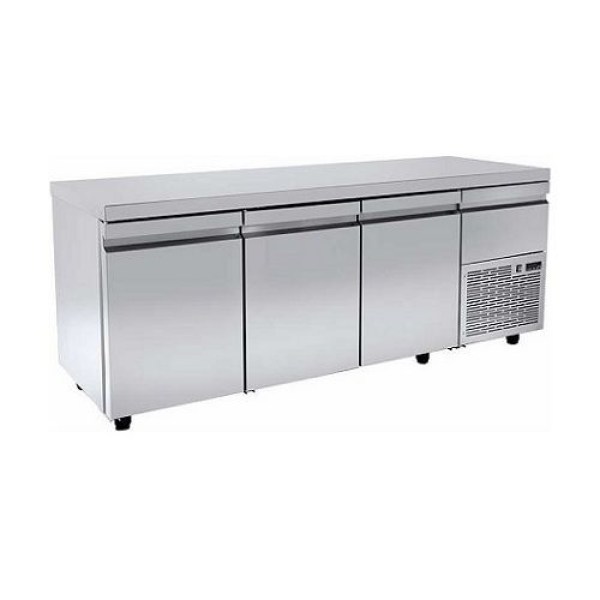 Ψυγείο πάγκος με ανοξείδωτες πόρτες NikiInox PA 80 210M