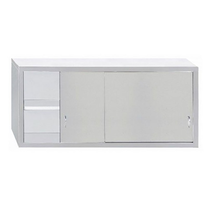 Ποτηριέρα Με Συρόμενες Πόρτες 115x40x70cm NikiInox W0GC.40115.SS