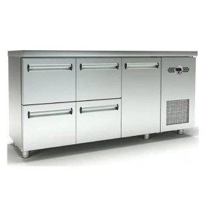 Ψυγείο Πάγκος Συντήρηση Με 1 Πόρτα Και 4 Συρτάρια PSM18070.4SIR