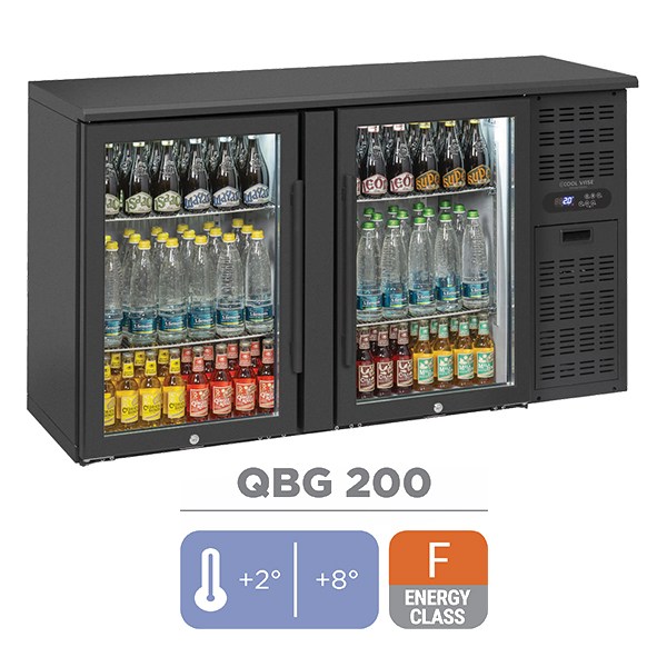 Βιτρίνα Συντήρησης Διπλή Back Bar 315lt Cool Head QBG 200