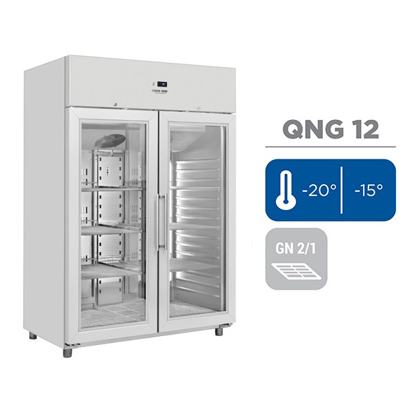 Ψυγείο Θάλαμος Συντήρηση με 2 Γυάλινες Πόρτες GN 2/1 Cool Head QNG 12