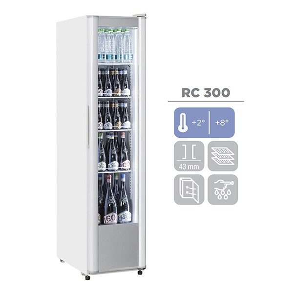 Ψυγείο Αναψυκτικών - Βιτρίνα Συντήρησης με 1 Πόρτα Cool Head RC 300