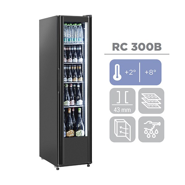 Ψυγείο Αναψυκτικών - Βιτρίνα Συντήρησης με 1 Πόρτα Cool Head RC 300B