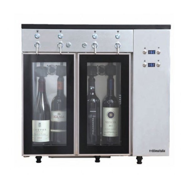 Ψυγείο κρασιών για 4 φιάλες 2 Πόρτες Klimaitalia Sommelier 4